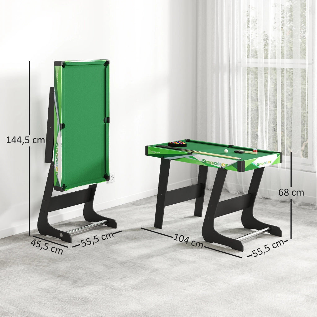 Tavolo da biliardo pieghevole 104 cm con accessori ¨C Minimal ¨C Verde