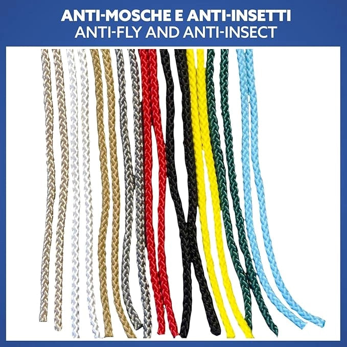 Tenda Antimosche in Cordoncino Beige | Largh. 1,40m x Alt. 2,40m | Protezione Insetti, Porta, Esterno, Interno