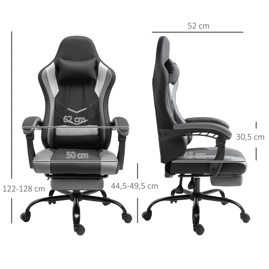 Sedia da Gaming Ergonomica ¨C Minimal ¨C Nero 62x52x128 cm