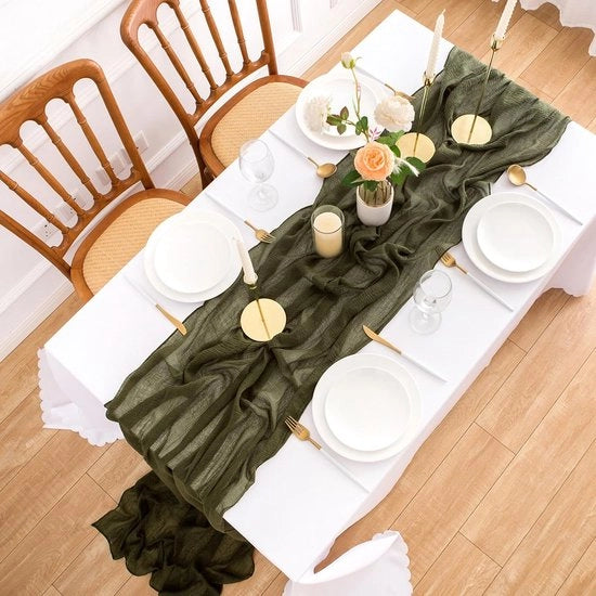 Tela di Mousseline Olijfgroen 4 m Sacchetto per formaggio Tela per formaggio Tessuto per matrimoni 80 cm