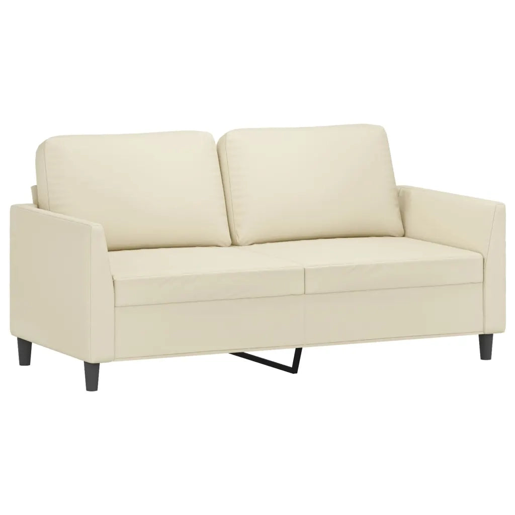 Set di Divani 2 pz con Cuscini crema in Similpelle 3201751