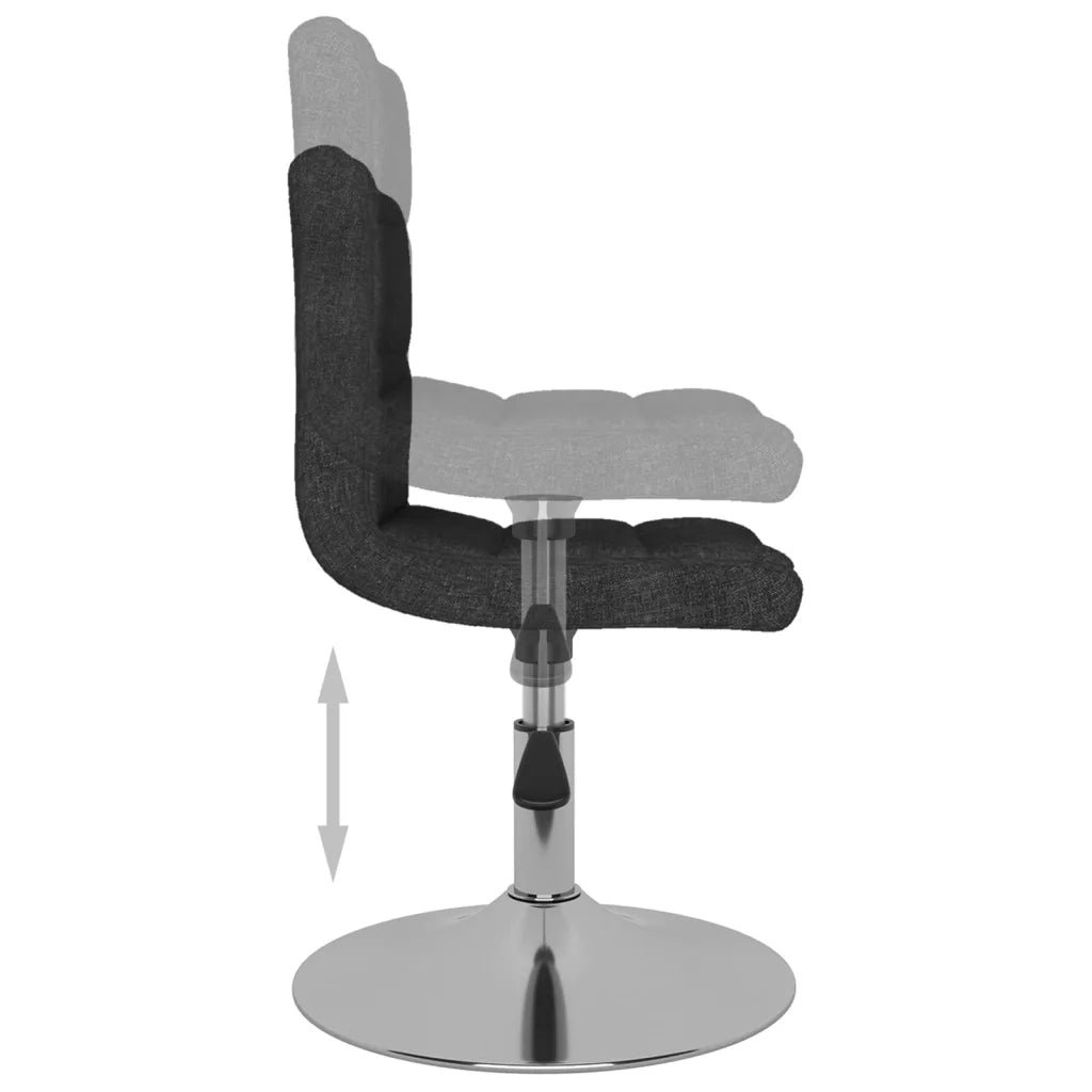 Sedie da Pranzo Girevoli 4 pz Nere in Tessuto 3087454