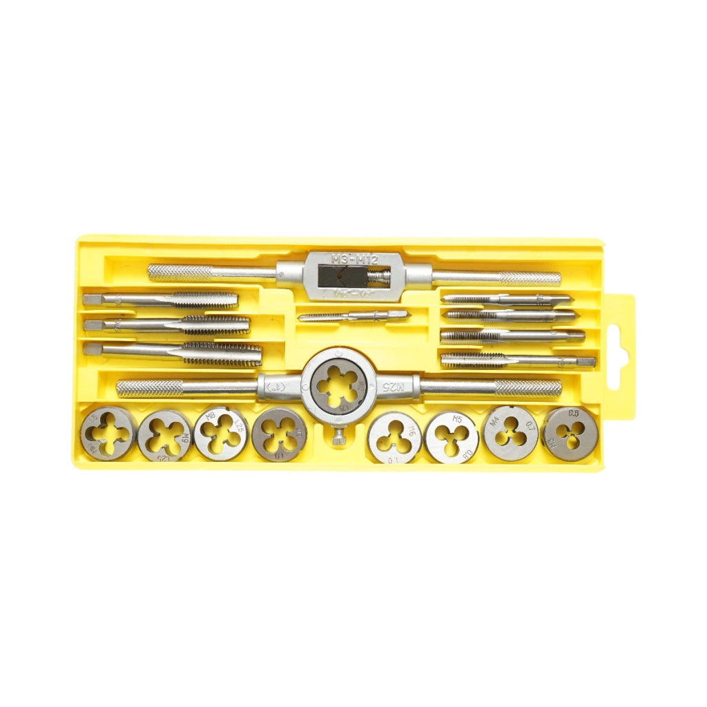 Set di maschi e filiere metriche M3-M12mm 20 pezzi Crownman
