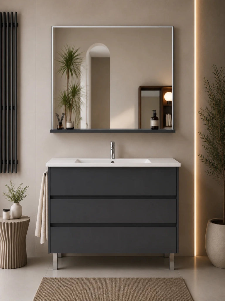 Mobile bagno con lavabo ORIGENBATH IMPERIA senza specchio 70x45 cm grafite