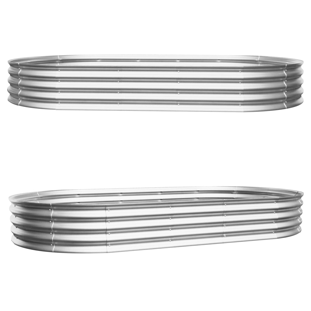 AIUOLA RIALZATA Set da 2 pezzi 243,8 x 122 x 30,5 cm Metallo Argento