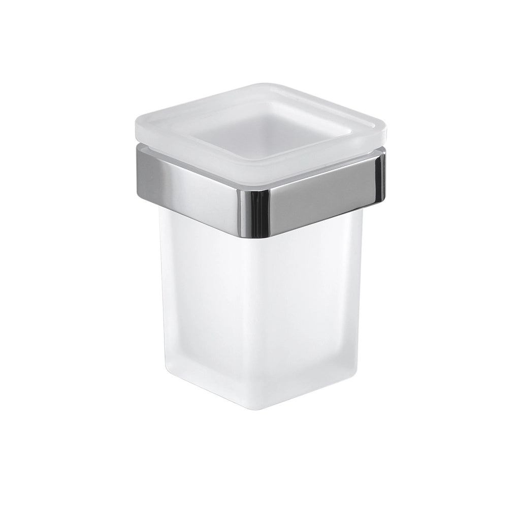 Portaspazzolini da muro in ottone e Cromall A810 Gedy serie SAMOA Cromato