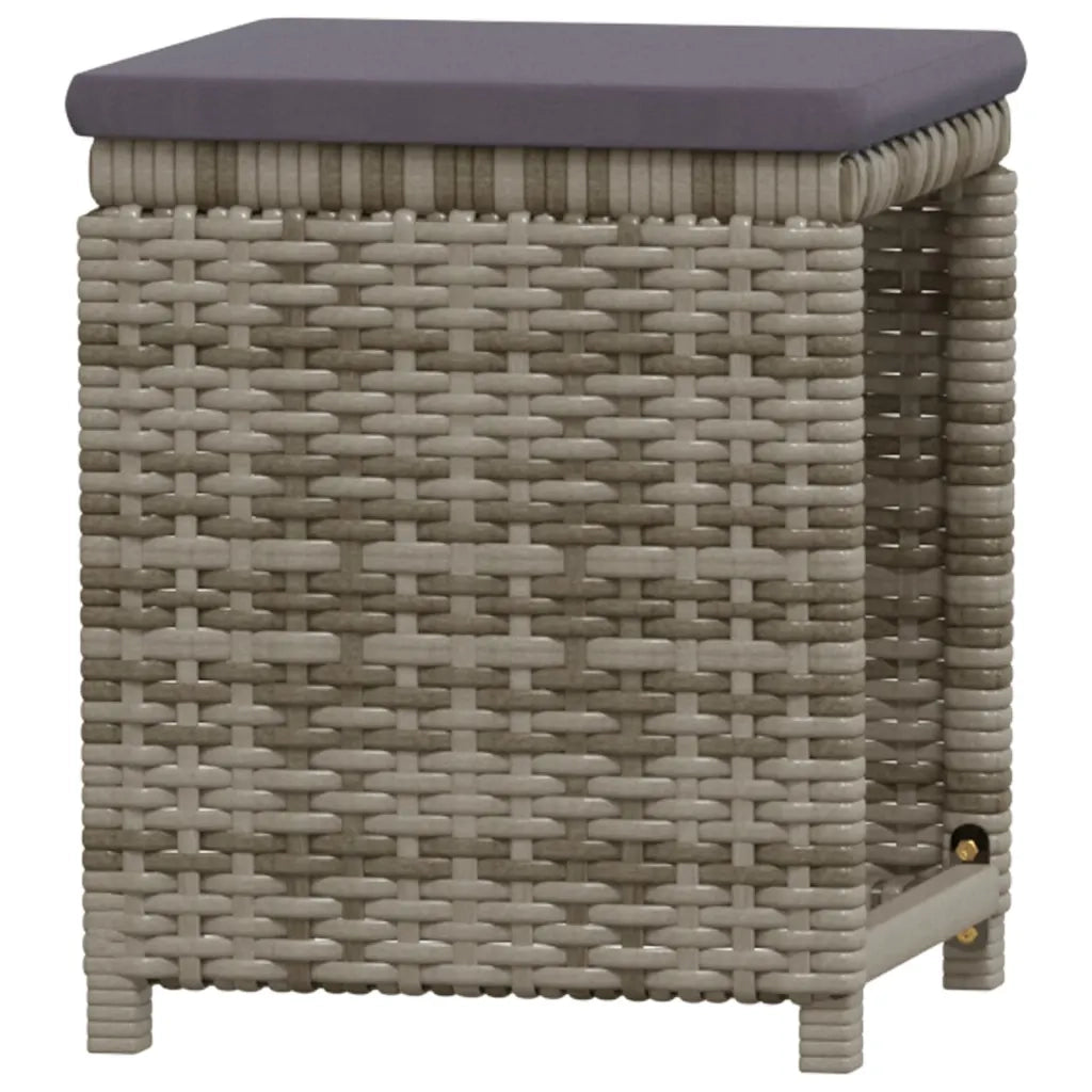 Set Divani da Giardino 6 pz con Cuscini in Polyrattan Grigio 3098169