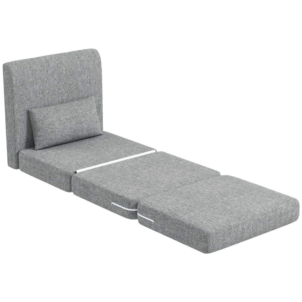 Poltrona a dondolo pieghevole con cuscino ¨C Minimal ¨C Grigio