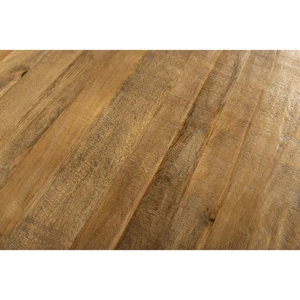 Tavolo da pranzo ELYA – Rotondo diametro 140 cm – Legno massiccio di mango – Stile rustico