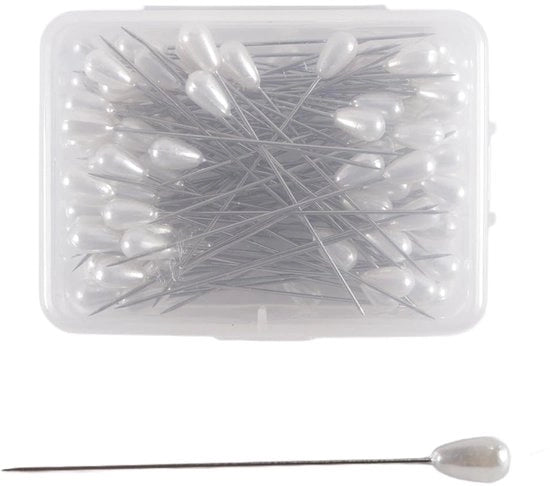 Spille per corsage da 100 - 55 mm - Parelkop - Per cucire - Per ricamare - Materiale plastico/metallico