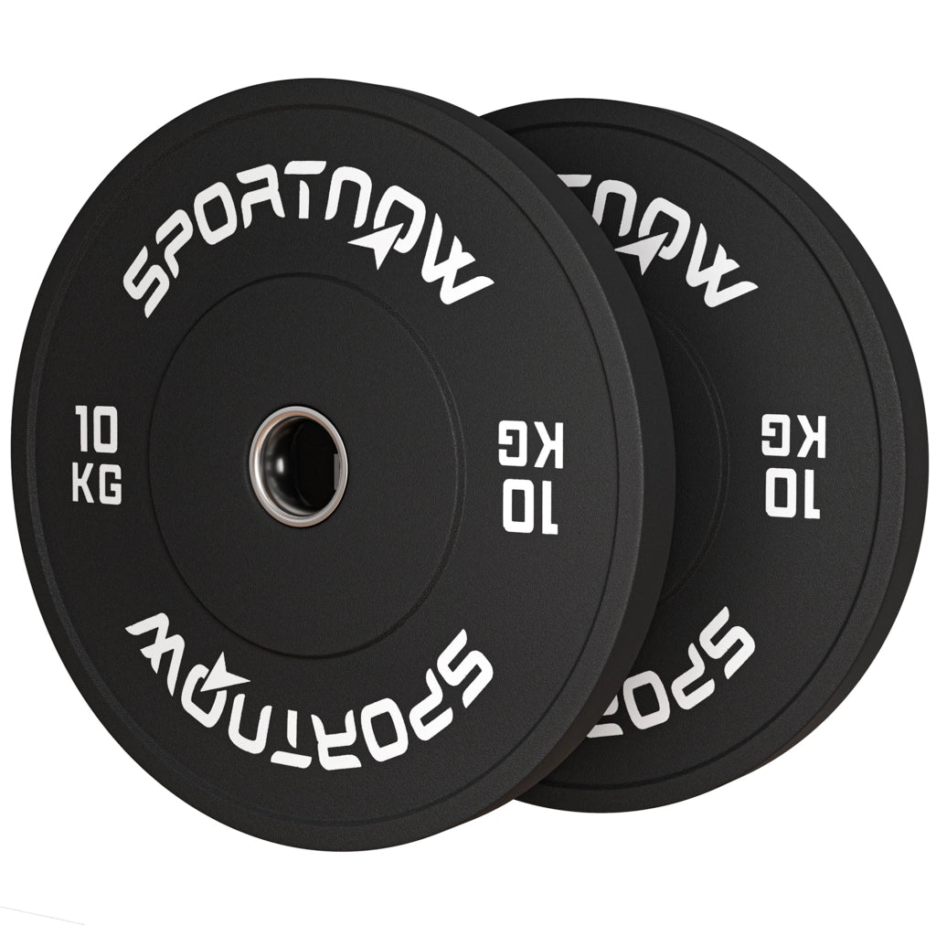 Dischi Pesi 10kg Gomma ¨C Minimal ¨C Nero 2''