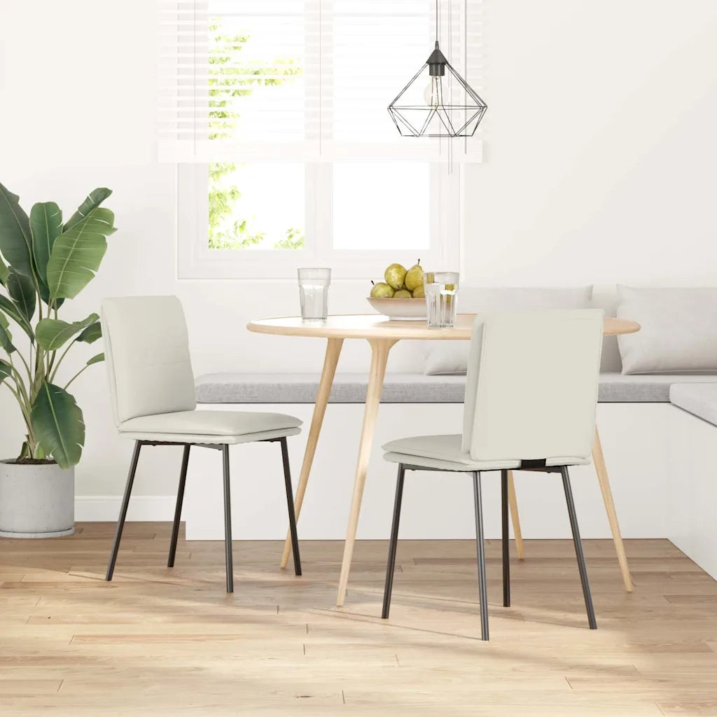 Sedie da Pranzo 2 pz Crema in Velluto 4101253