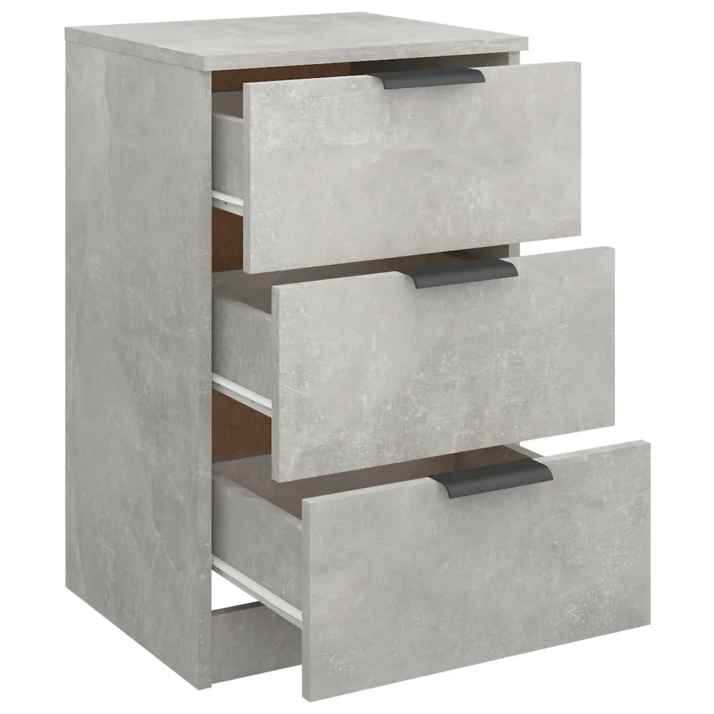 Comodino-Tavolino da notte Grigio Cemento 40x36x65 cm