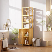 Opacchettatura per bagno - Modello angolare - 6 livelli - Bambù naturale