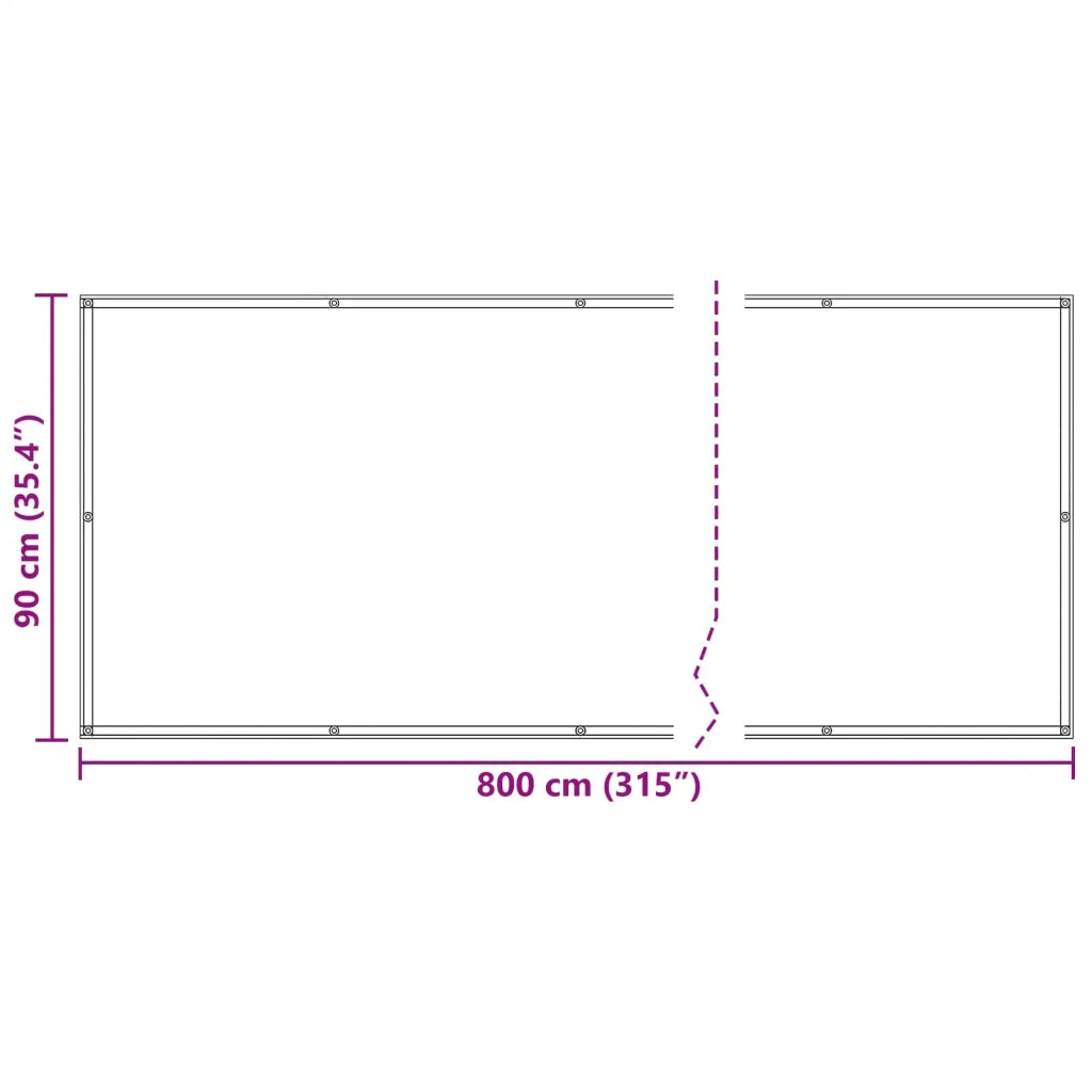 Schermo da balcone | Paravento da Balcone Borgogna 90 x 800 cm