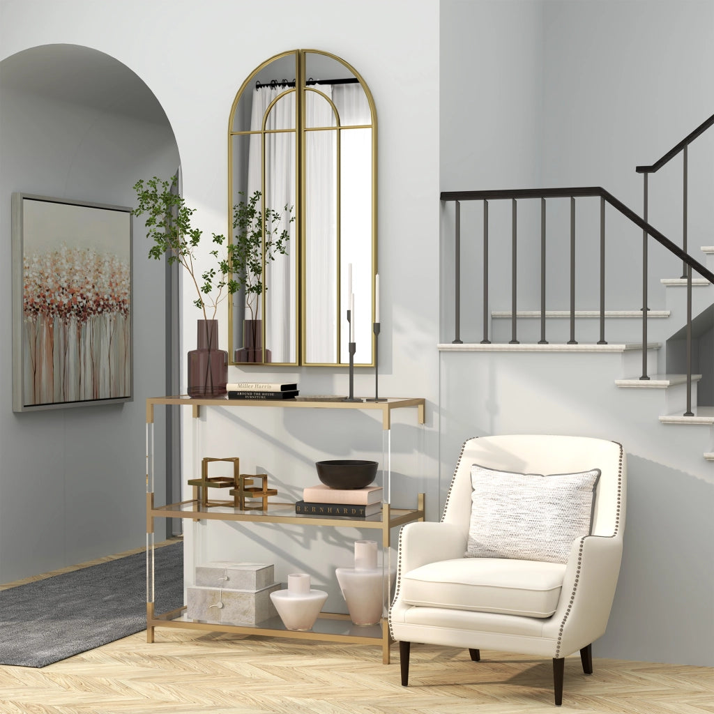 Specchio da Parete Arco Dorato ¨C Xylo ¨C 2 Pezzi 30x120 cm