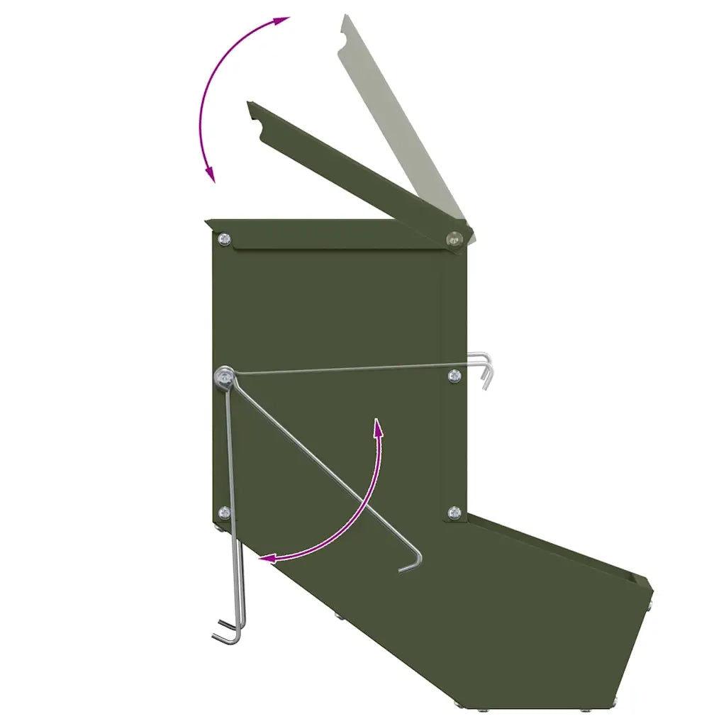 Mangiatore per conigli Verde oliva 17,5 x 26 x 28,5 cm 874601