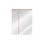Mobile da contenimento NALYA 75 cm – Rovere chiaro – 2 porte con specchi sospesi