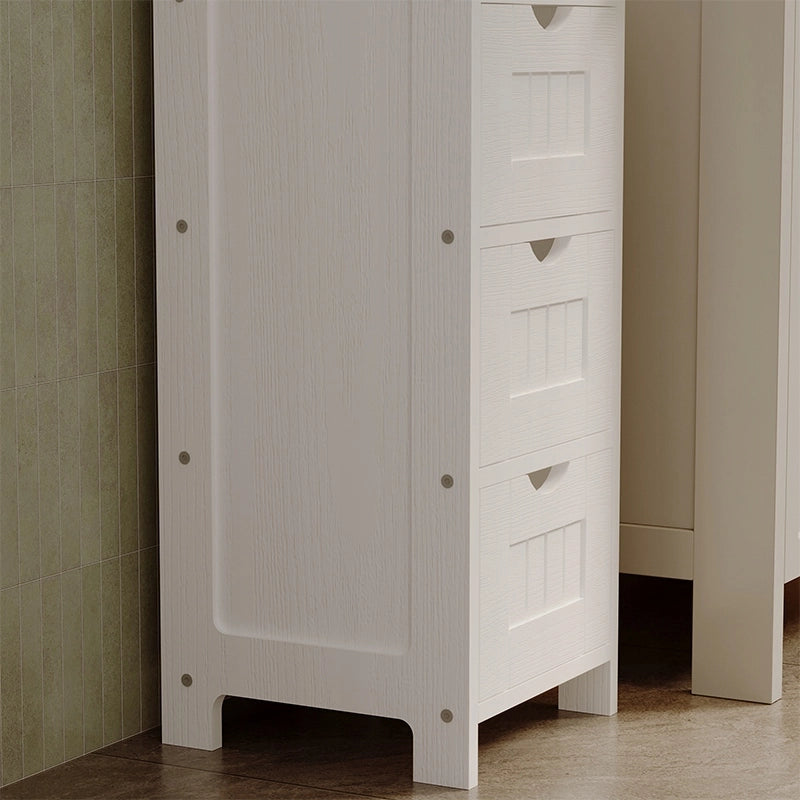 Mobiletto da bagno stretto – stile scandinavo con cassetti