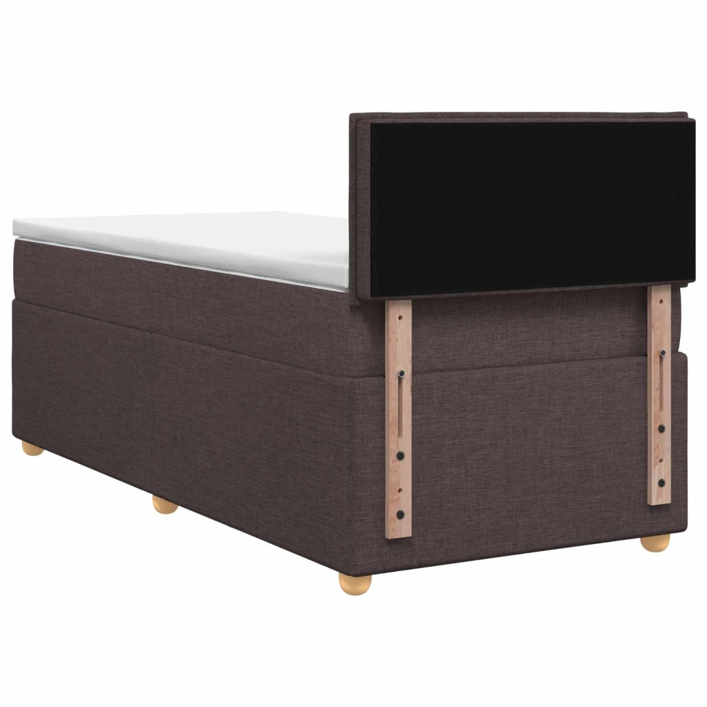 Letto box spring con materasso Marrone Scuro 90 x 200 cm 3450863