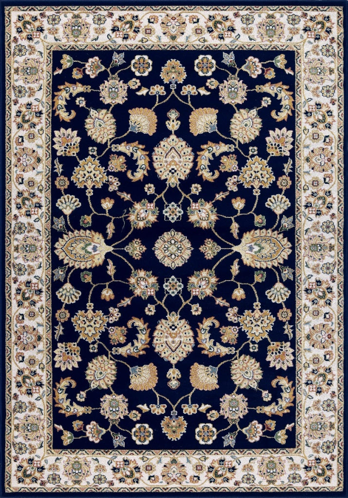 Tappeto BABIL cm.140x200 disegno classico orientale colore blu e crema