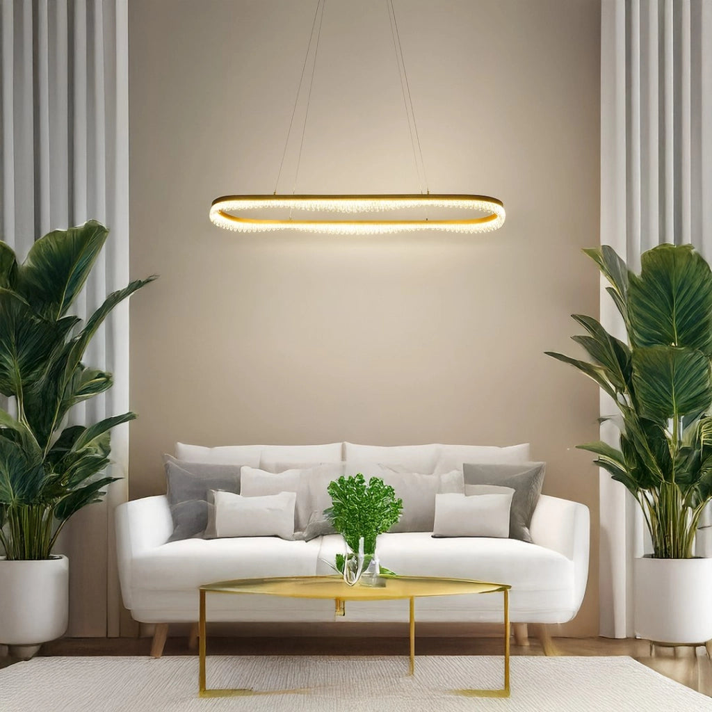 Lampada sospesa PRECIOSA oro LED 45W 4000K Milagro