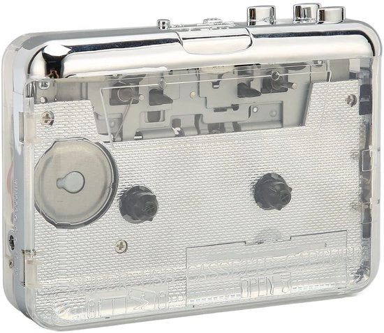 Cassetta Speler Portatile - Stereo Chiara - Radio FM - Batteria Ricaricabile - Manuale - ABS - Cassetta Speler