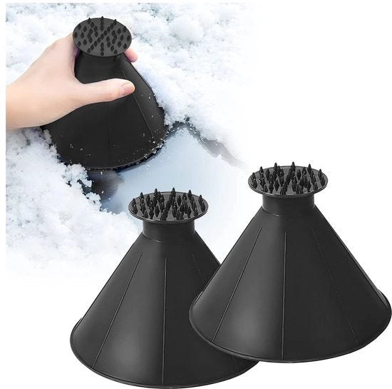 Sneeuwremover Multifunzionale a forma rotonda - 2 pezzi - Dimensioni 14 cm x 10 cm - Kunststof - Spazzaneve multifunzionale