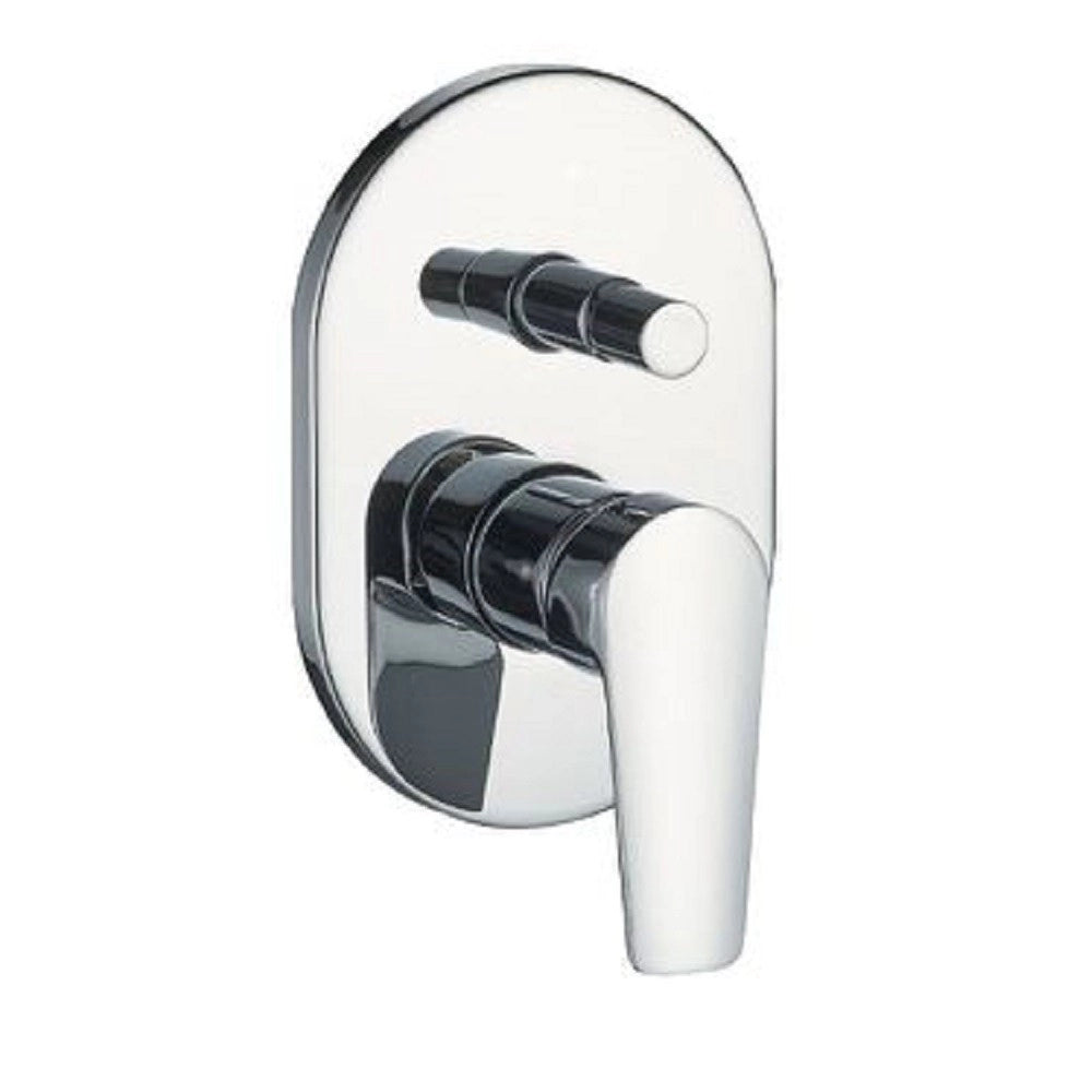 Trade Shop - Miscelatore Incasso Doccia Con Deviatore Parete Bagno Ottone Cromato Cube 87123 -