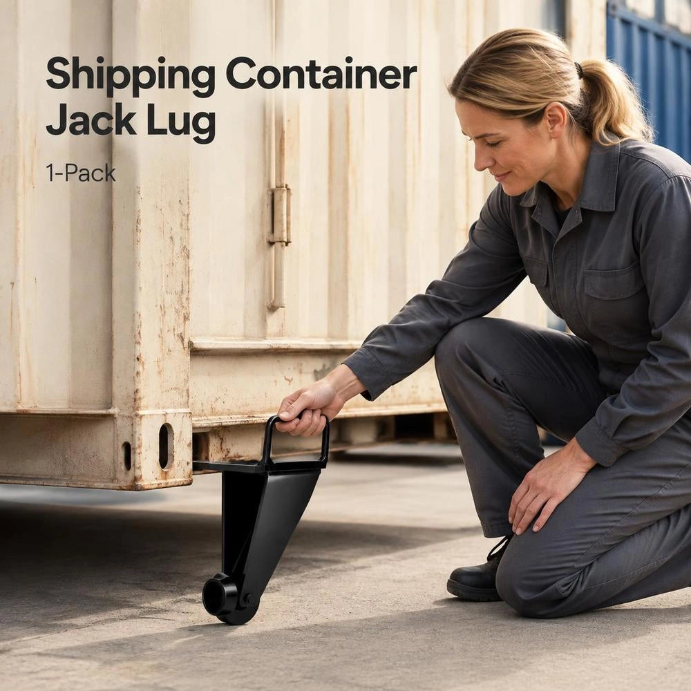 Shipping Container Jack With U-shaped Handle, 5.6 T, 1-pack, Warehouse Leveler Booster, Sun And Rain Resistant, Container Lifting Eye For Shipping Industry, Logistics, Warehouse Management