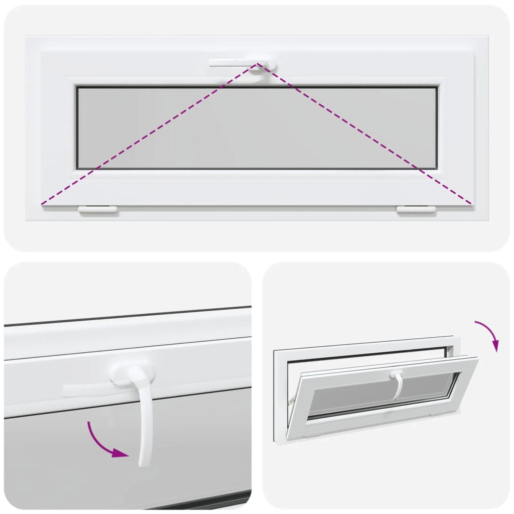 Finestra per Soffitta RISOR 100 x 40 cm PVC e Vetro Antracite 42047306