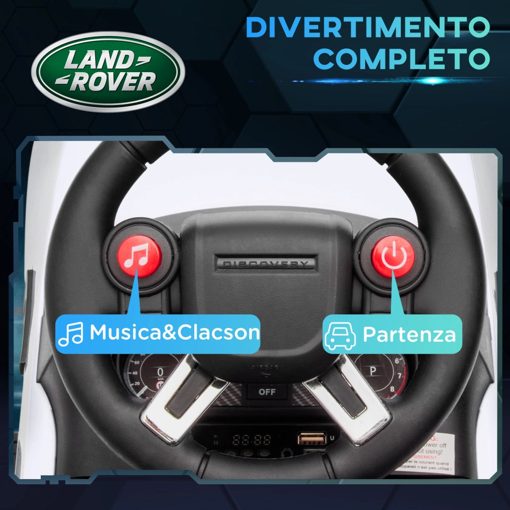 Macchina per Bambini 6V Land Rover ¨C zephmum ¨C Bianco