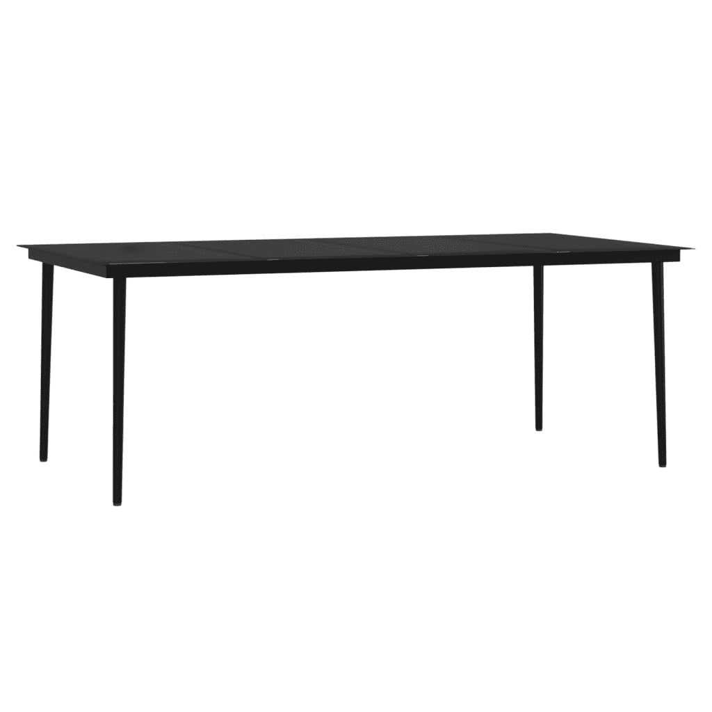Set da Pranzo da Giardino 9 pz con Cuscini Nero 3099522