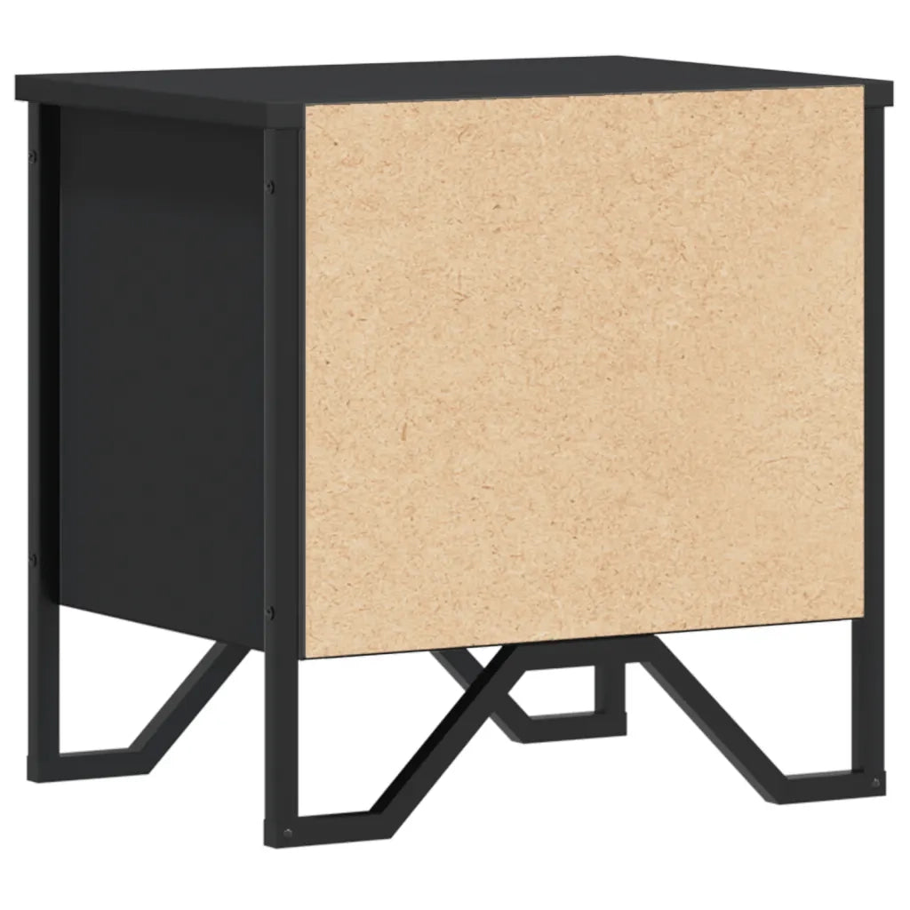 Comodini Neri 2 pz 40x30x40 cm in Truciolato 848495
