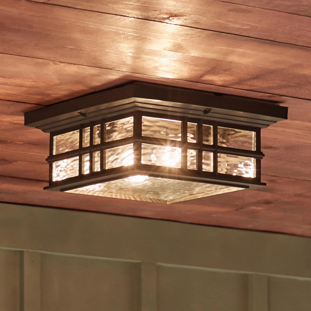 Plafoniera esterna Beacon Square bronzo E27 2x60W Kichler