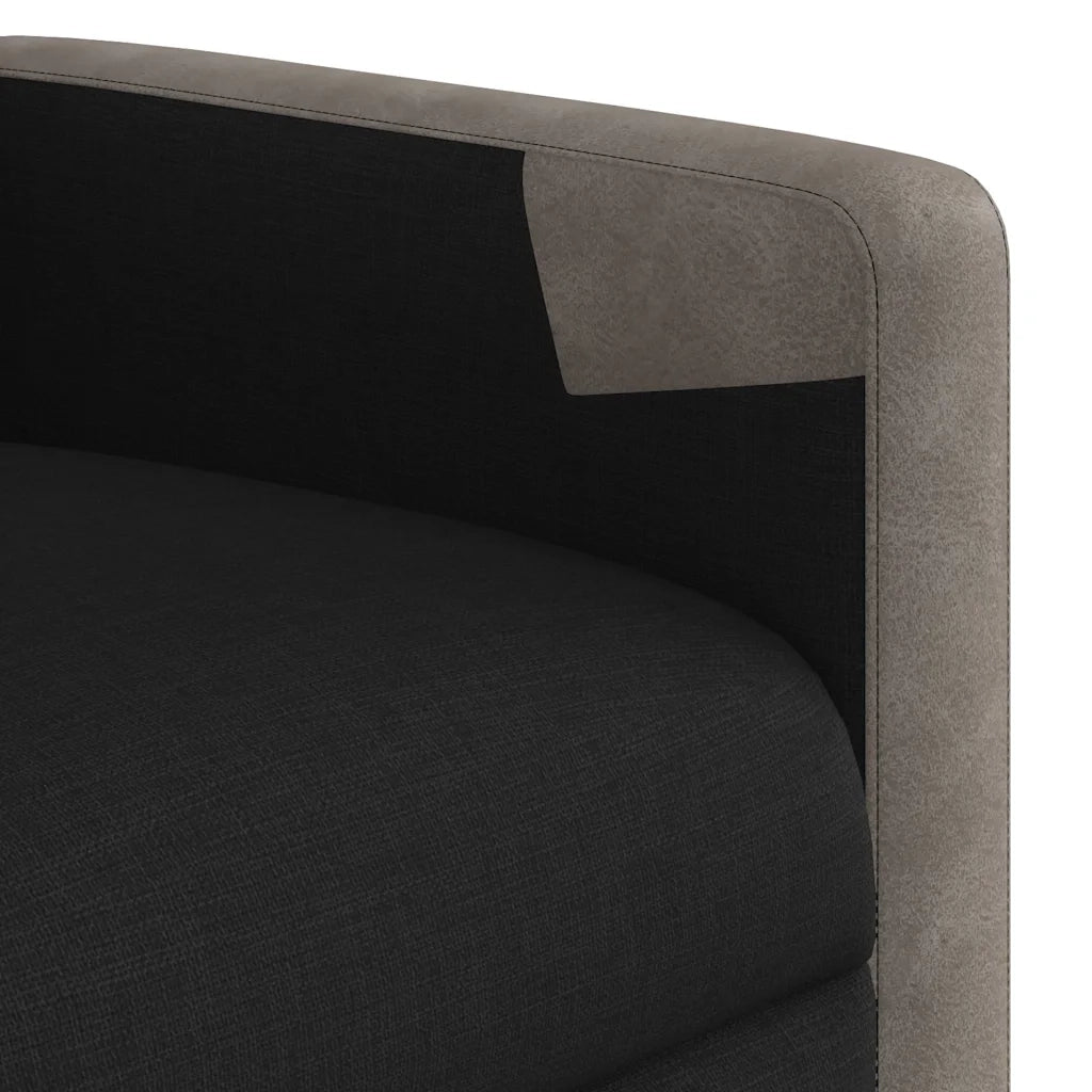 Poltrona Reclinabile in Tessuto Nero 4104841
