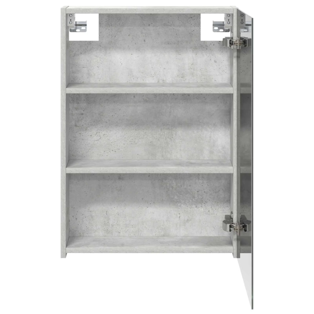 Mobiletto per specchio da bagno con lo scaffale Grigio cemento 889042