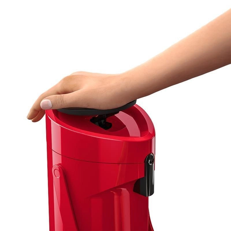 EMSA 515708 Ponza Thermos per bevande 1,9 L con pompa Comfort Press colore Rosso