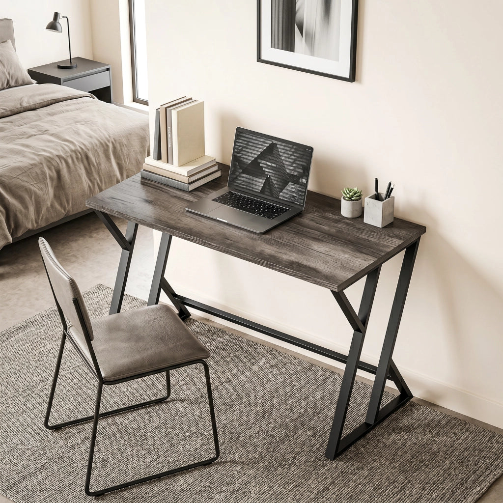 Scrivania computer con gambe in metallo ¨C Minimal ¨C Grigio 120x60cm