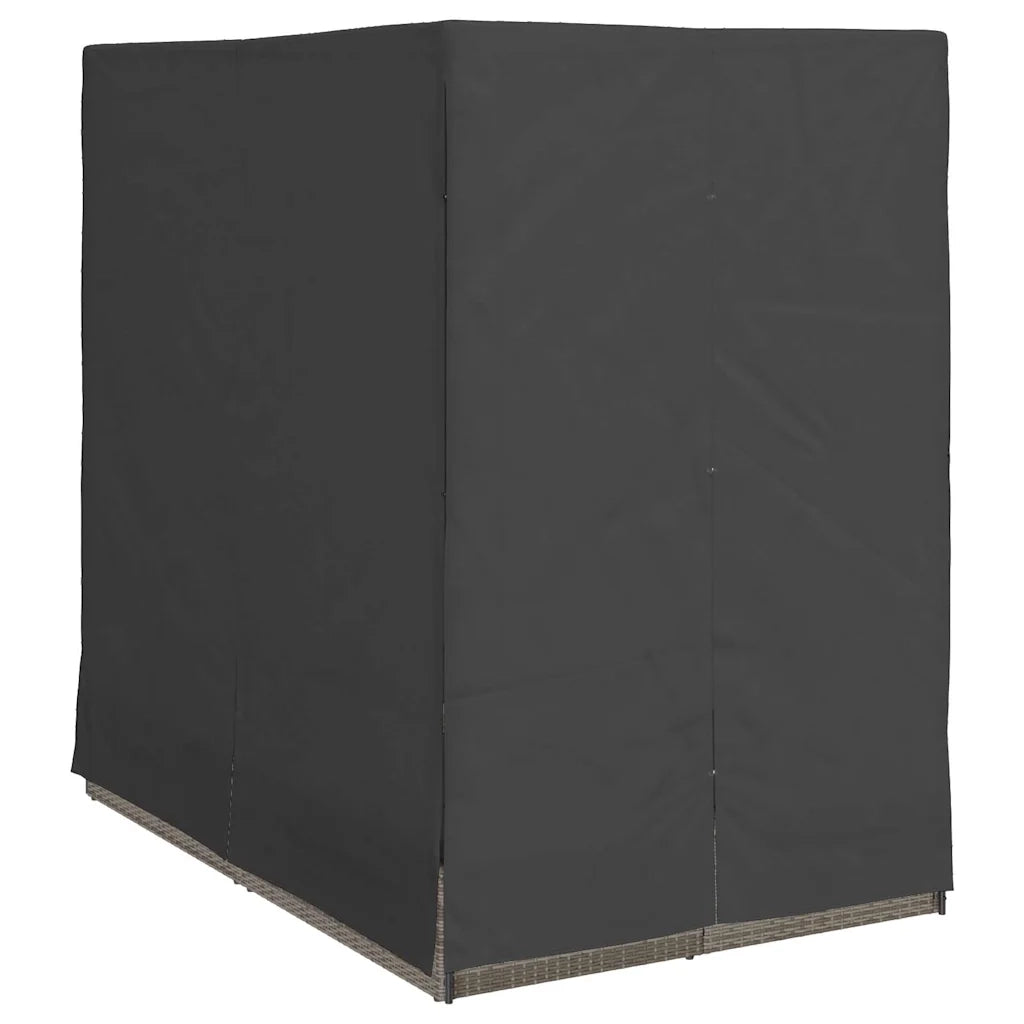 Lettino da sole doppio Grigio 205 x 129 x 200 cm polyrattan