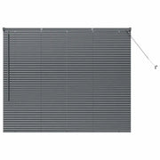 Tendaggi a Veneziana | Tenda a lamelle Grigio scuro 130 x 155 cm Alluminio