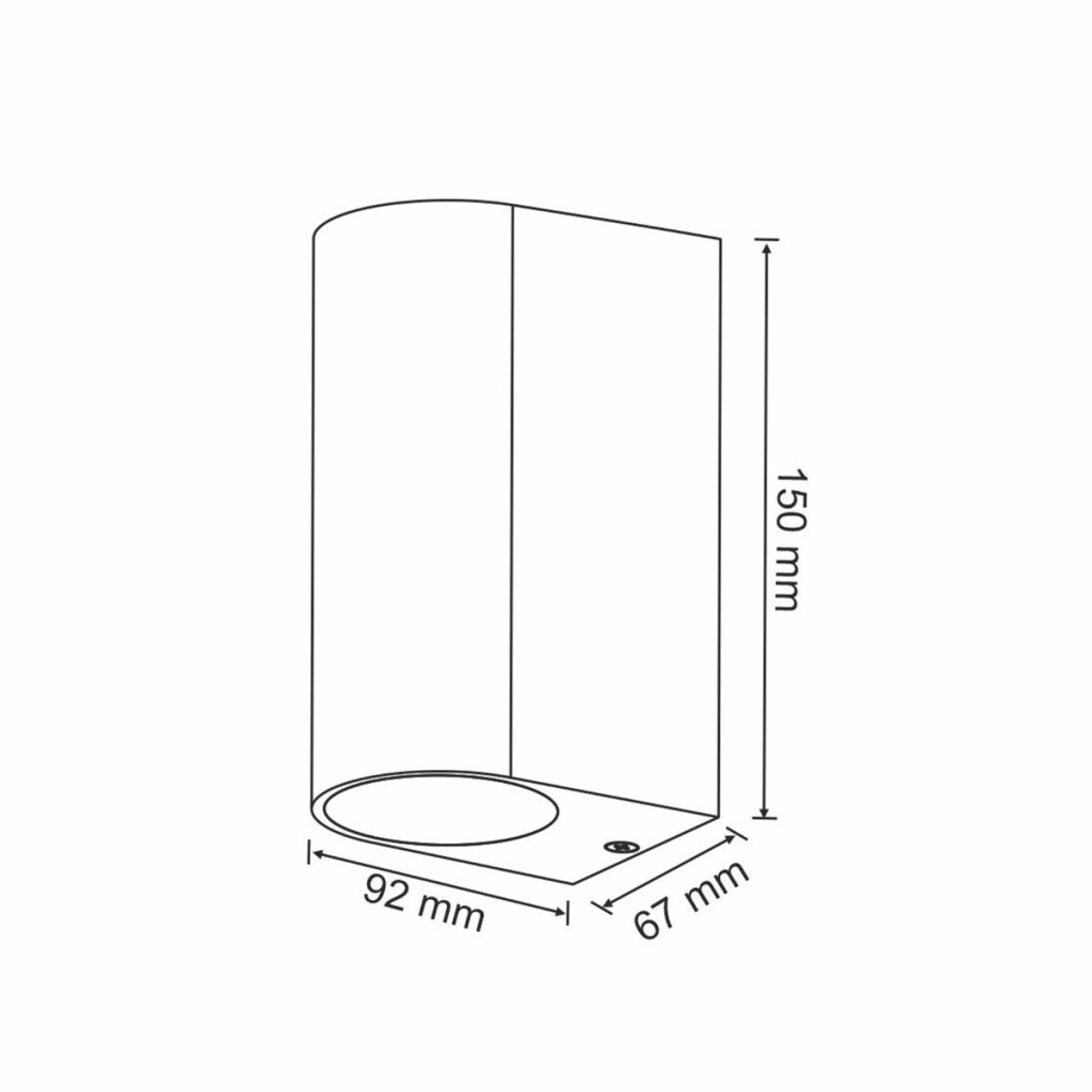 Applique esterna 2xGU10 su/giù satinata Boston Polux