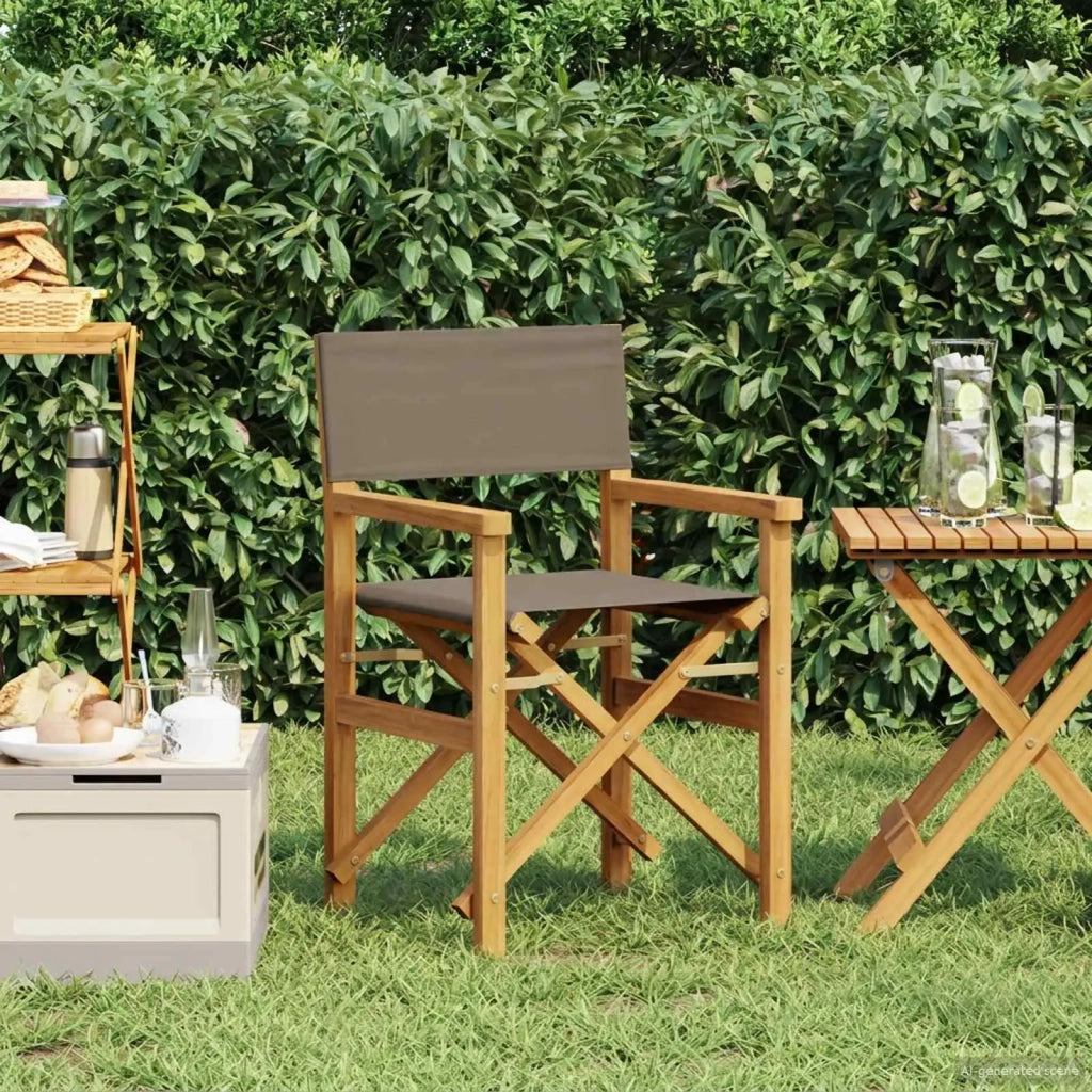 Sedia da Giardino | Sedia da pranzo Marrone e Tortora 56 x 54 x 87 cm