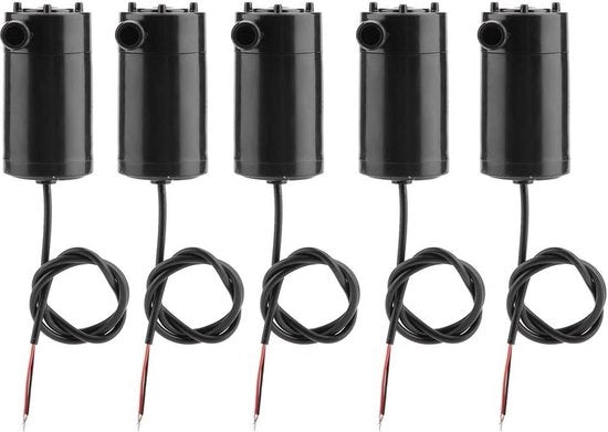 Mini pompa acquatica 5 pezzi DC 3-5 V pompa per fontana per acquario vasi per pesci.