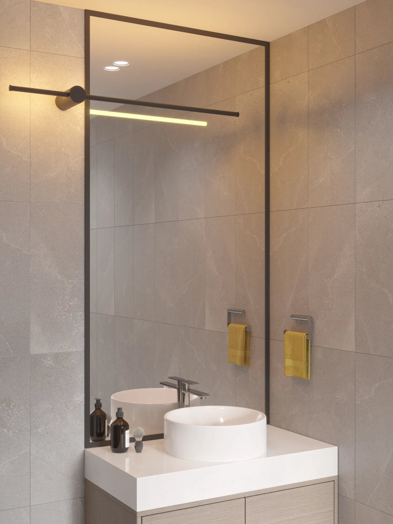 Applique parete lineare loft nera LED 12W Maxlight Spirit