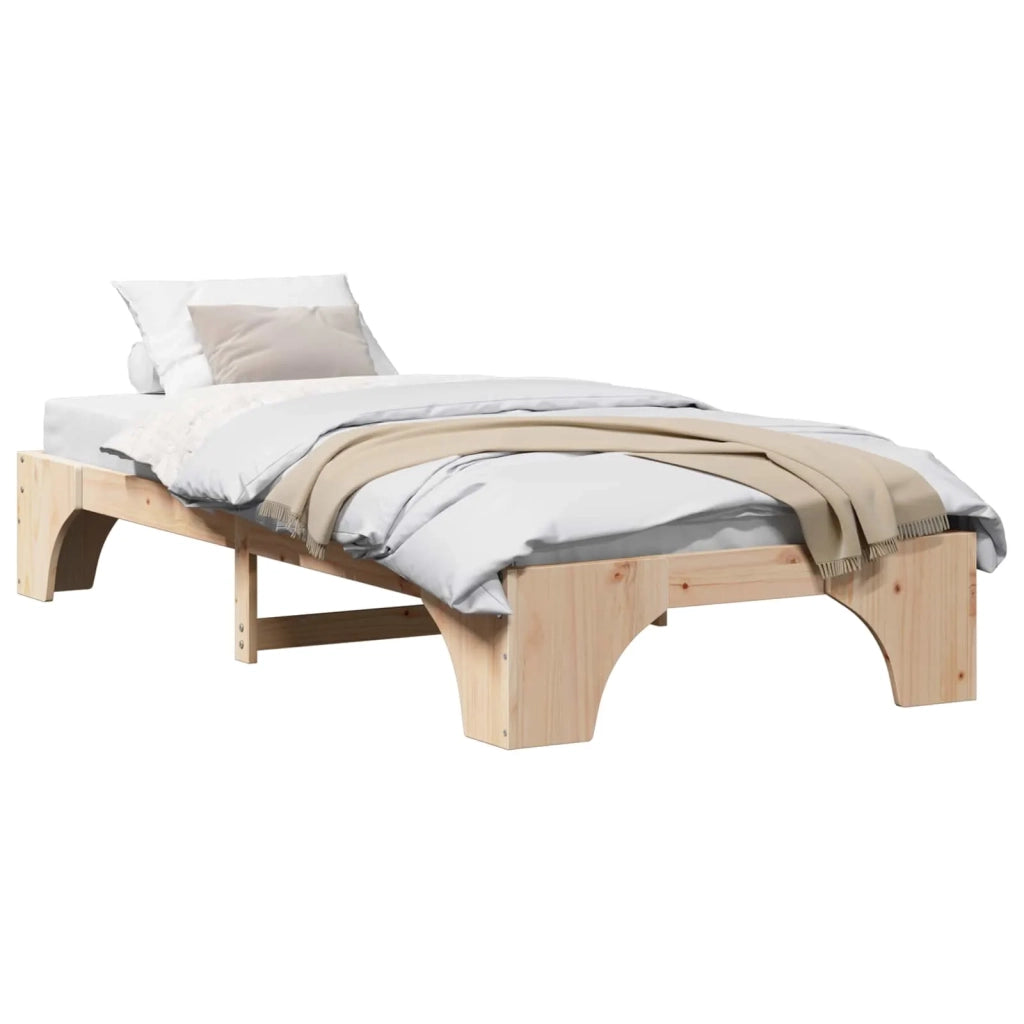 Letto singolo | Letto per adulti | Struttura del letto Naturale 100 x 200 cm Pino massello