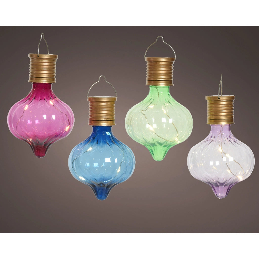 LAMPADINA SOLARE D.7,7XH11,7CM IN PLASTIC 4 COL.