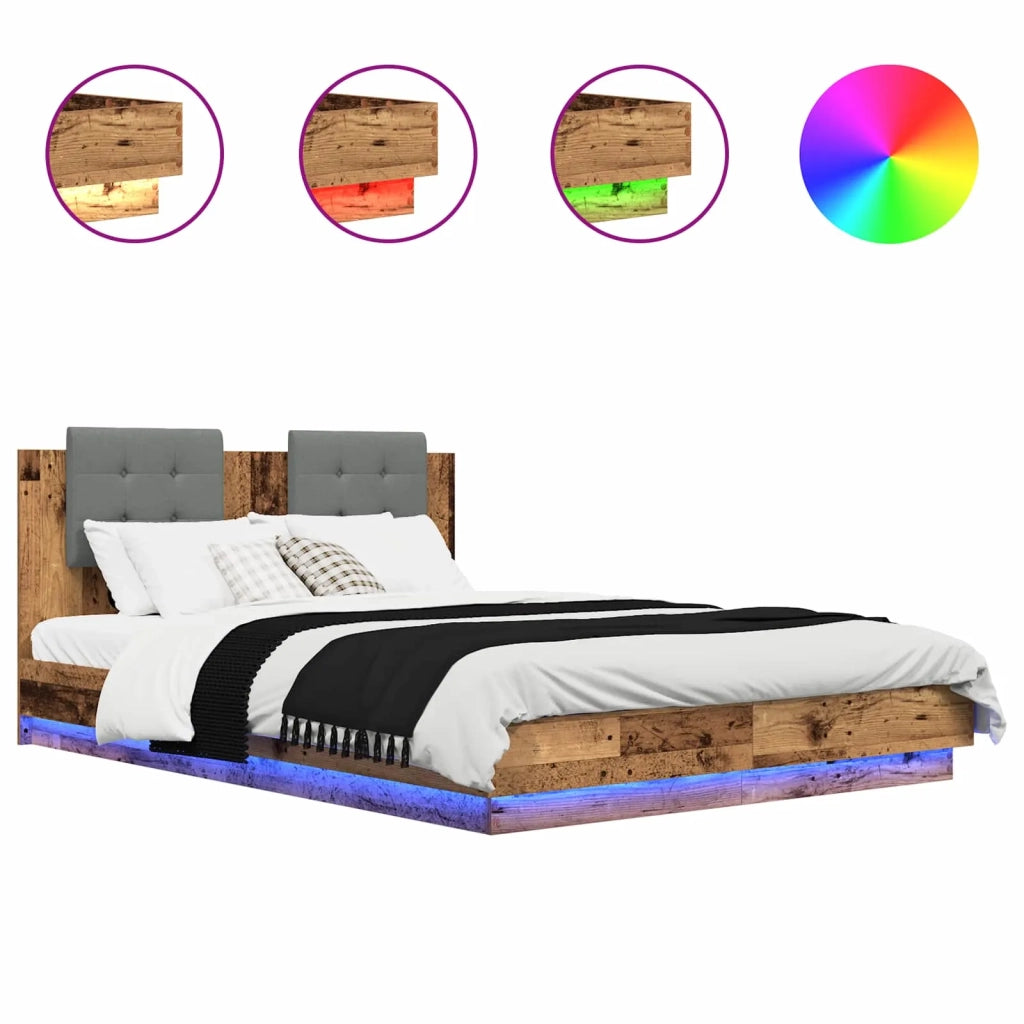 Struttura letto con testata Legno vecchio 150 x 200 cm 3416340