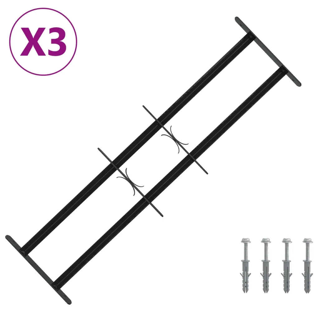 Griglia di Sicurezza per Finestre con 2 Traverse 3 pcs 42031283