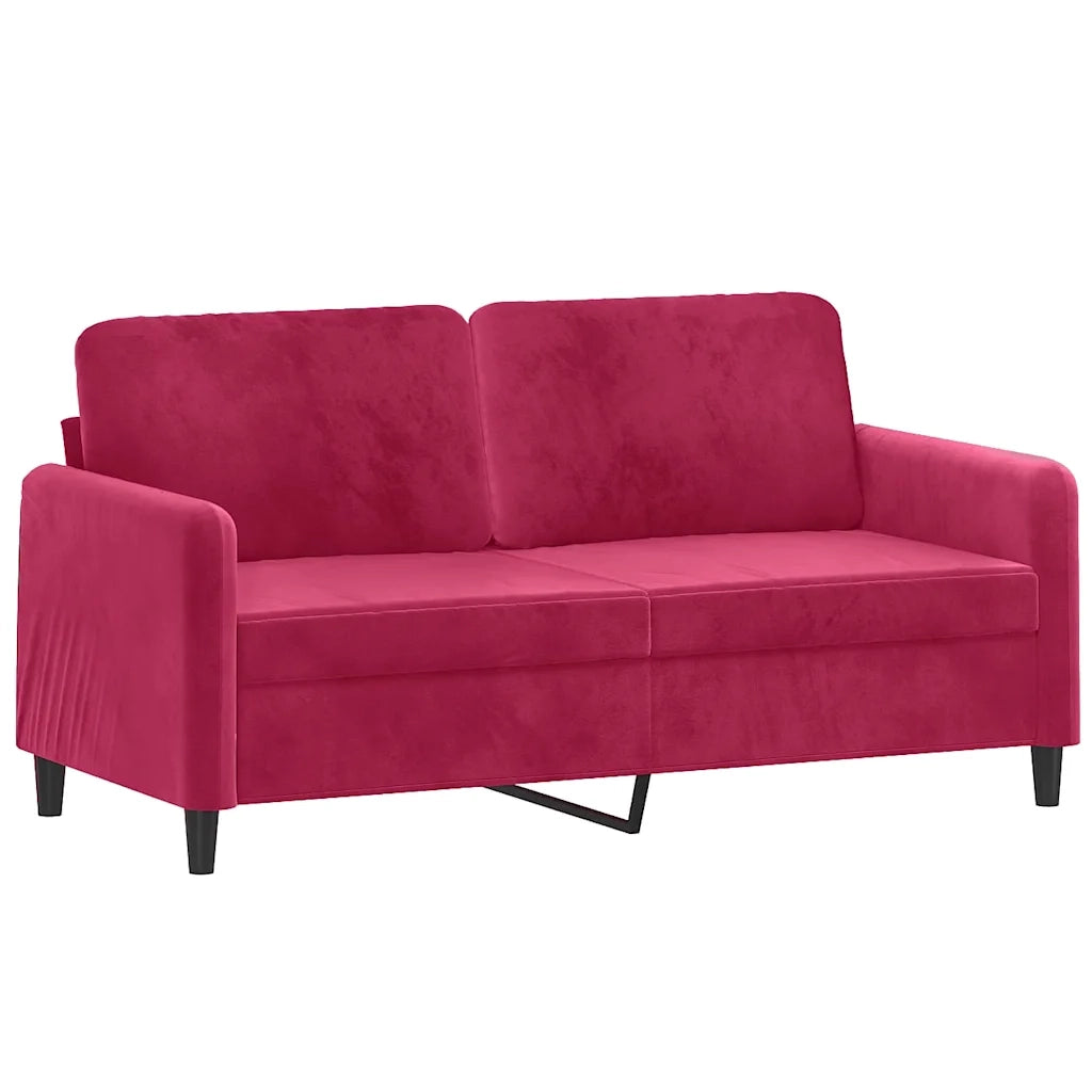 Divano a 2 Posti-Sofa 2 Posti Rosso Vino 140 cm in Velluto 780335